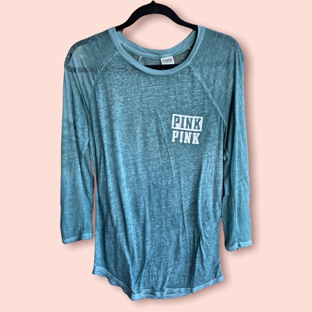 (FREE WITH ANY BUNDLE) VS PINK long sleeve with logo on chest and arm